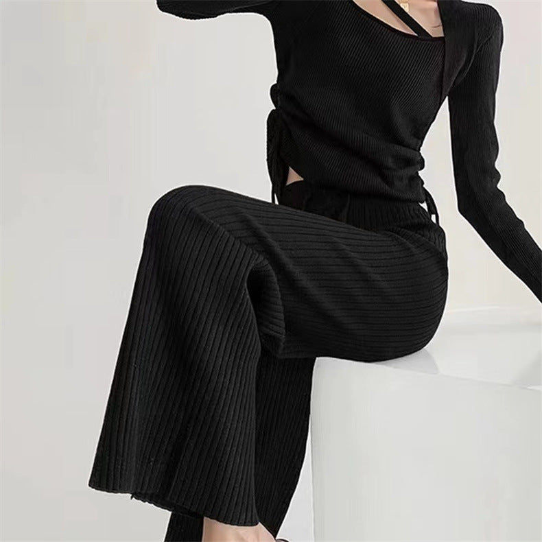 Women's High Waist Slimming Soft Knitted Trousers - Image 8